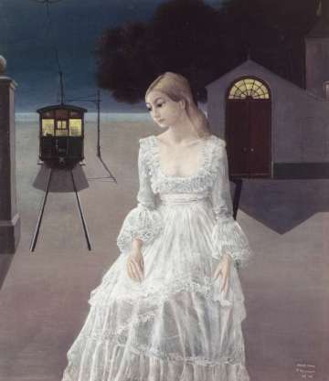 Paul Delvaux - "Suknia panny młodej" (1976)