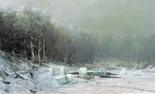 Arsenij I. Mieszczerski - "Zima. Lodołamacz" (1878)