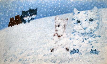 kot-i-mysz-w-sniegu